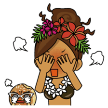 Hawaiian Hula girl Plumeria 2 sticker #1129533