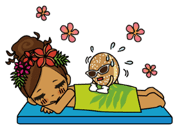 Hawaiian Hula girl Plumeria 2 sticker #1129537