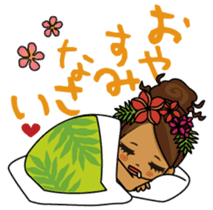 Hawaiian Hula girl Plumeria 2 sticker #1129538
