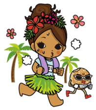 Hawaiian Hula girl Plumeria 2 sticker #1129541