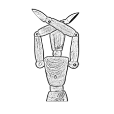 Version there is no drawing doll words sticker #1129719