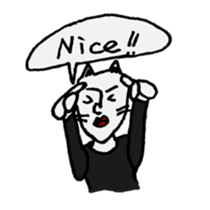 man cat sticker #1130276