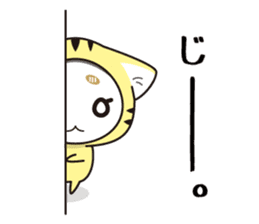 hood cat and rabbit sticker #1131426