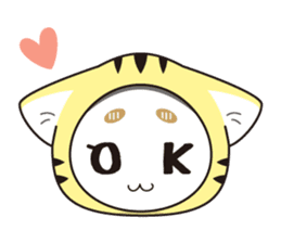 hood cat and rabbit sticker #1131427