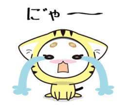 hood cat and rabbit sticker #1131431