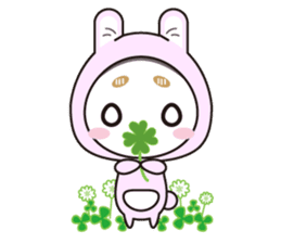 hood cat and rabbit sticker #1131434