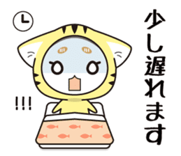 hood cat and rabbit sticker #1131438