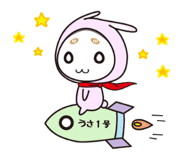 hood cat and rabbit sticker #1131440