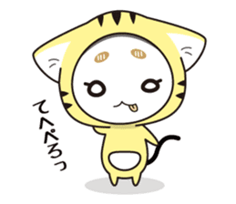 hood cat and rabbit sticker #1131441