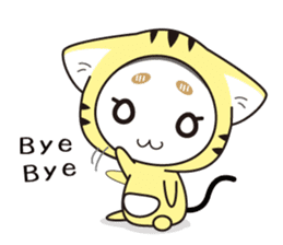 hood cat and rabbit sticker #1131443