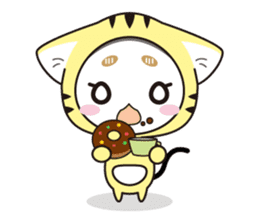 hood cat and rabbit sticker #1131448