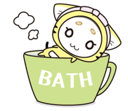 hood cat and rabbit sticker #1131457