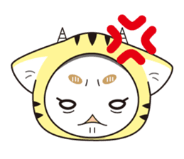 hood cat and rabbit sticker #1131459