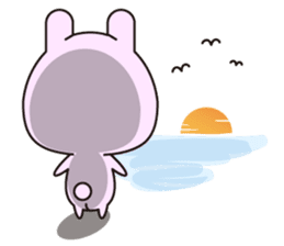 hood cat and rabbit sticker #1131462