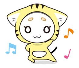 hood cat and rabbit sticker #1131463