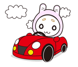 hood cat and rabbit sticker #1131464