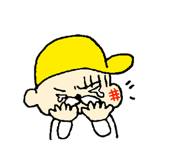 yellow hat boy kotonan sticker #1131558