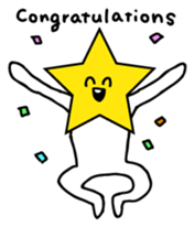 Hosshi- of leisurely English version sticker #1132043