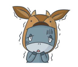Donkey yearn sticker #1132436