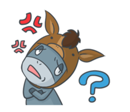 Donkey yearn sticker #1132464