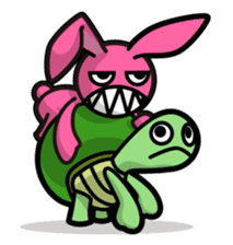 Rabbit and Turtle sticker #1133302