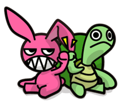 Rabbit and Turtle sticker #1133303