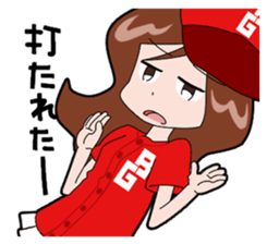 Baseball girl sticker #1133916