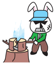 Family of forest-Cleaning of garden sticker #1134262