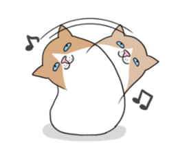 Roly-poly cats sticker #1134629