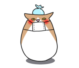 Roly-poly cats sticker #1134632