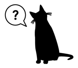 Black cat silhouette sticker #1134947
