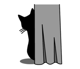 Black cat silhouette sticker #1134950
