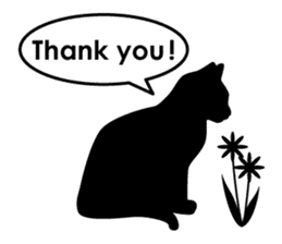 Black cat silhouette sticker #1134951
