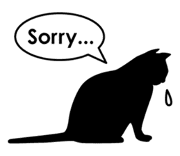 Black cat silhouette sticker #1134952