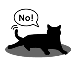 Black cat silhouette sticker #1134955