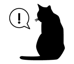 Black cat silhouette sticker #1134958