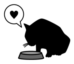 Black cat silhouette sticker #1134959