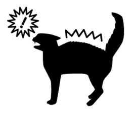 Black cat silhouette sticker #1134962