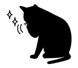 Black cat silhouette sticker #1134966