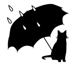 Black cat silhouette sticker #1134972