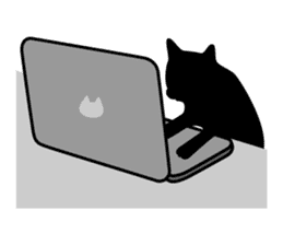 Black cat silhouette sticker #1134976