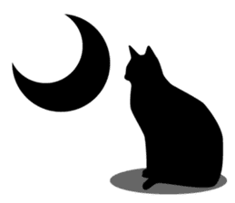 Black cat silhouette sticker #1134977