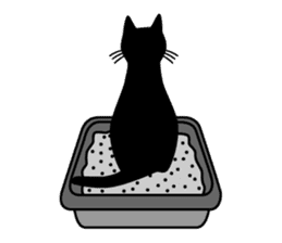 Black cat silhouette sticker #1134978