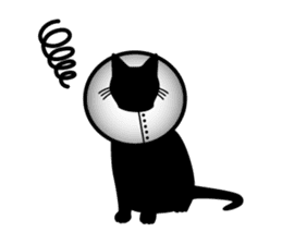 Black cat silhouette sticker #1134979