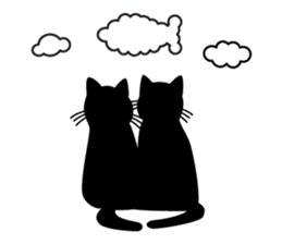 Black cat silhouette sticker #1134980