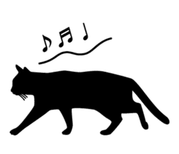 Black cat silhouette sticker #1134981