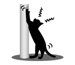 Black cat silhouette sticker #1134984