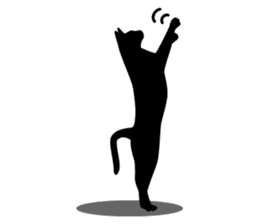 Black cat silhouette sticker #1134985