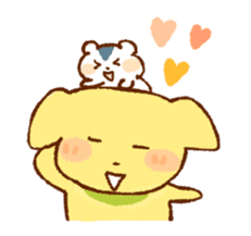 Hamster and dog sticker #1135243