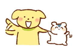 Hamster and dog sticker #1135265